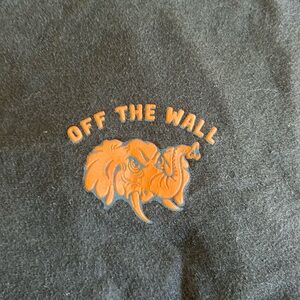 Vans off the wall boys youth large 12 to 14 black short sleeve T-shirt